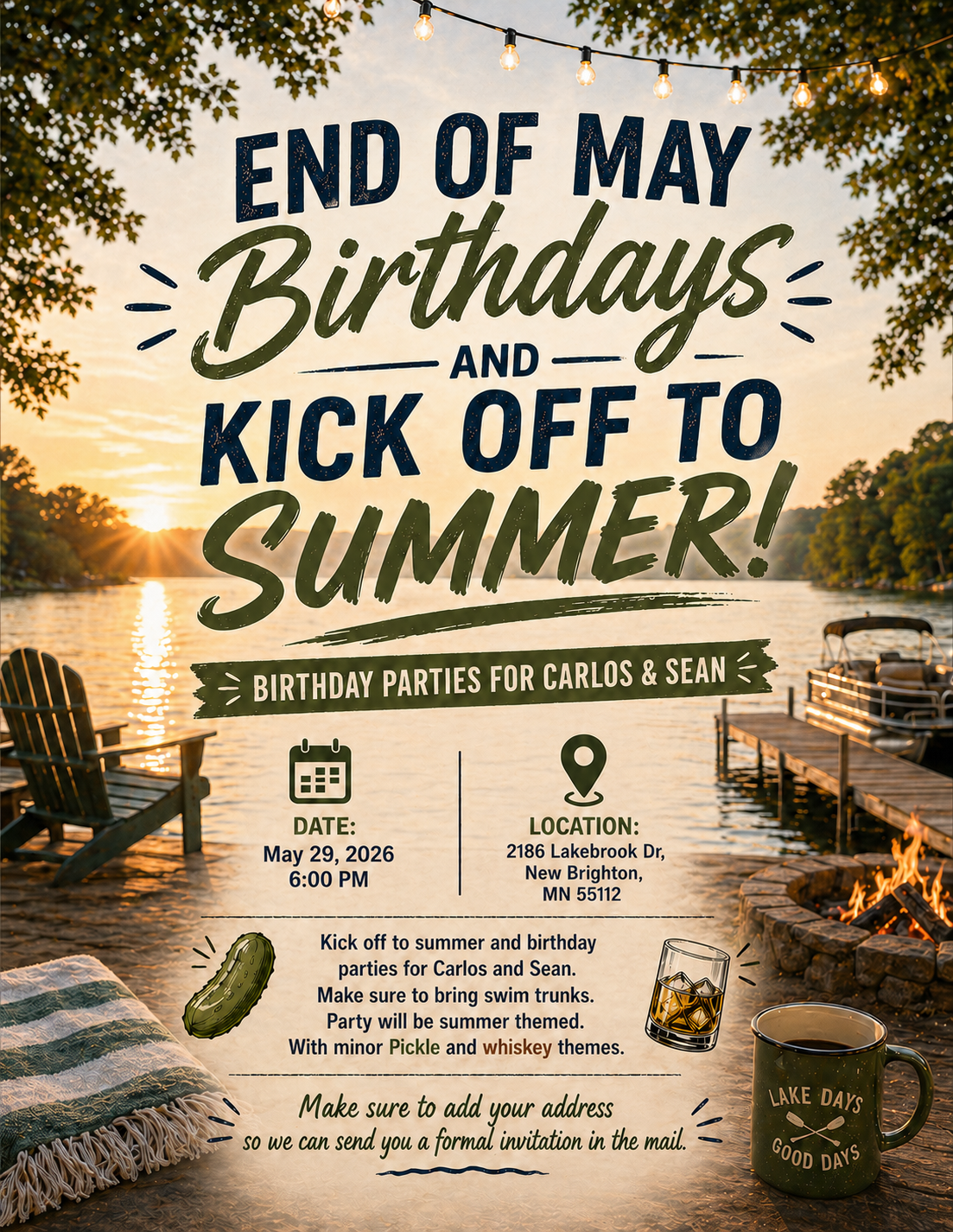 kick off to SUMMER and end of May birthdays